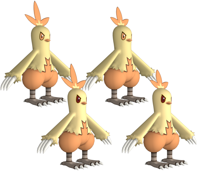 Download Zip Archive - Combusken 3d Model (750x650), Png Download