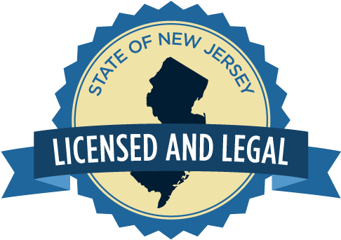 Nj Licensed And Legal - New Jersey (496x353), Png Download