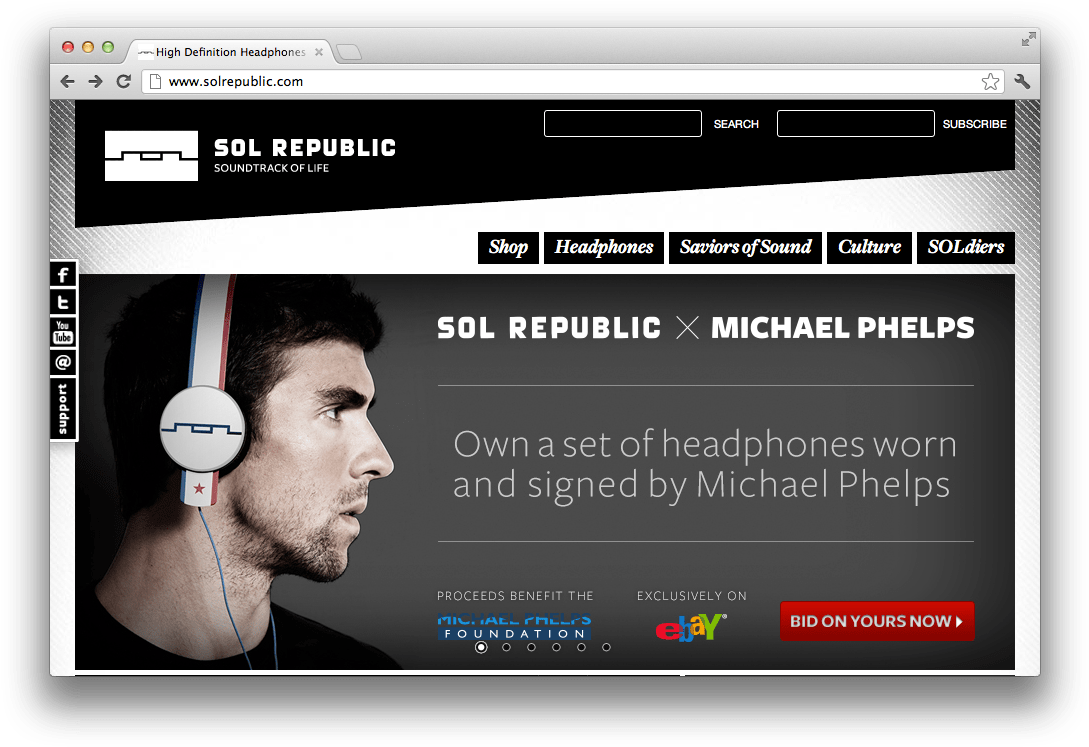 To Auctioning Off 21 Of The Headphones Phelps Wore - Multimedia Software (1104x762), Png Download