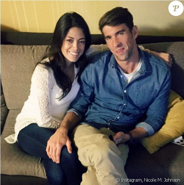 Michael Phelps Et Nicole M - Michael Phelps Et Sa Femme (950x599), Png Download