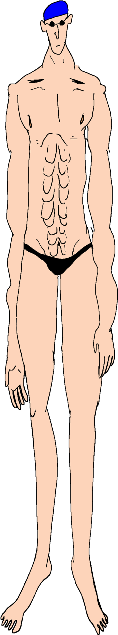 During The Last Olympics, Michael Phelps Was Known - Male (727x2474), Png Download