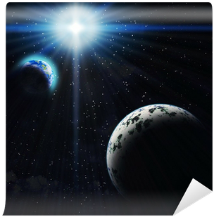 Gigant Blue Planet And Earth In Space - Planet (400x400), Png Download