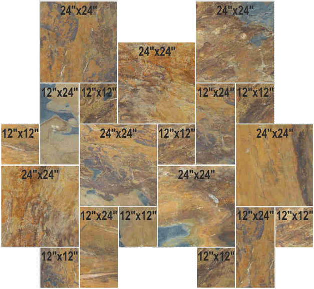 Pavers California Gold Random Pattern Cut Face Dimensional - Tile (800x666), Png Download