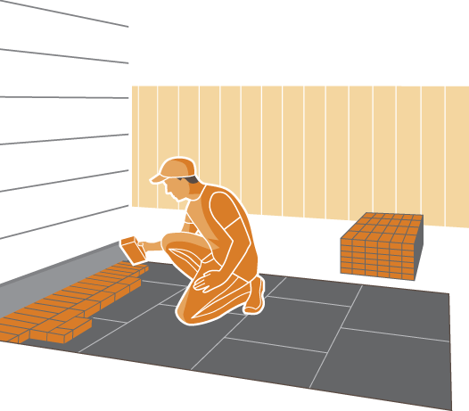 Lay The Pavers Directly On The Brock Paverbase Panels - Concrete (526x461), Png Download
