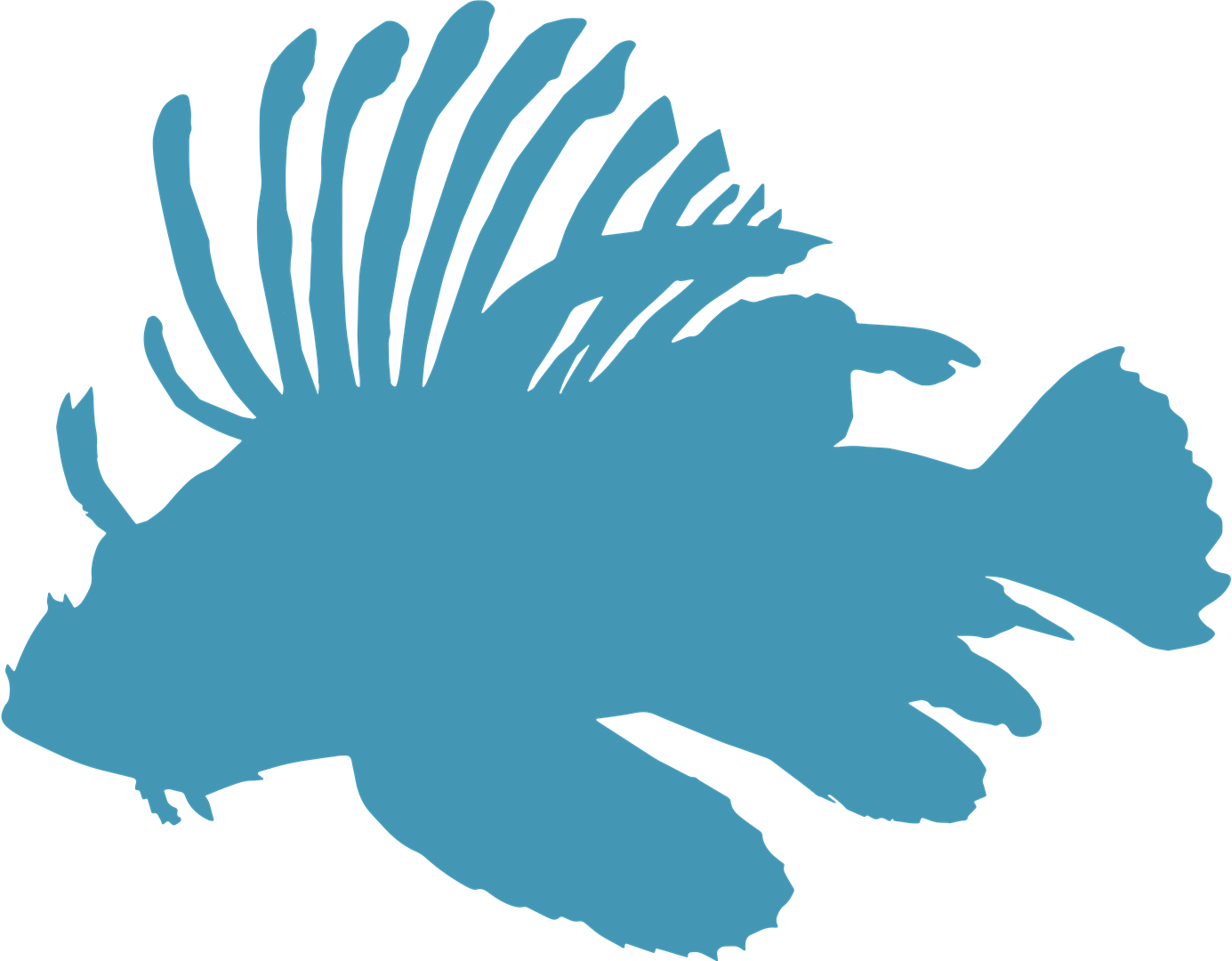 Epi Belize Lionfish Icon - Lionfish Icon (1385x1080), Png Download