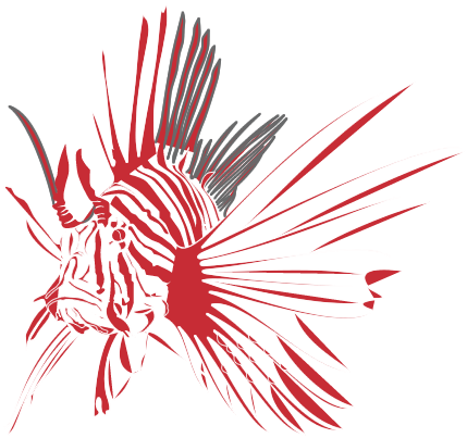 Lionfishsketch - Illustration (429x403), Png Download