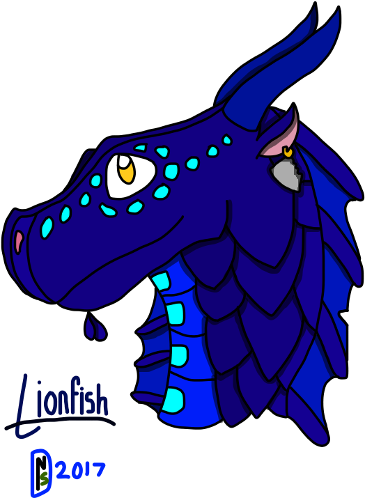 Lionfish - Illustration (550x750), Png Download