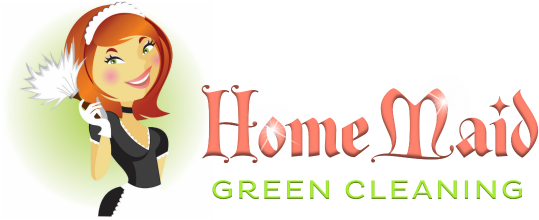 Home Maid Green Cleaning - Cleaning Logo With Maid (581x230), Png Download