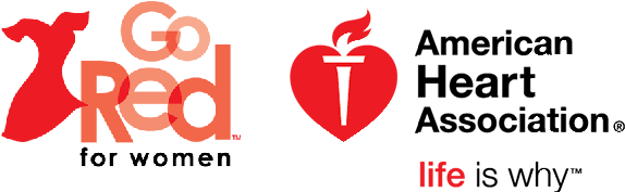 Go Red For Women Yogaworks Horizontal - American Heart Association Go Red 2017 (636x263), Png Download