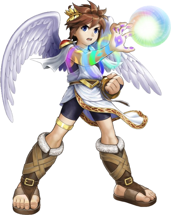 Kid Icarus Viridi And Dark Pit - Kid Icarus Uprising Palms (616x821), Png Download