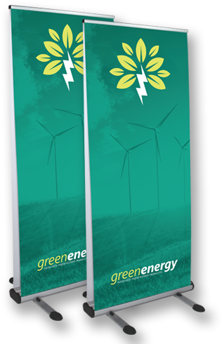Double Sided Outdoor Retractable Banners - Banner (500x500), Png Download