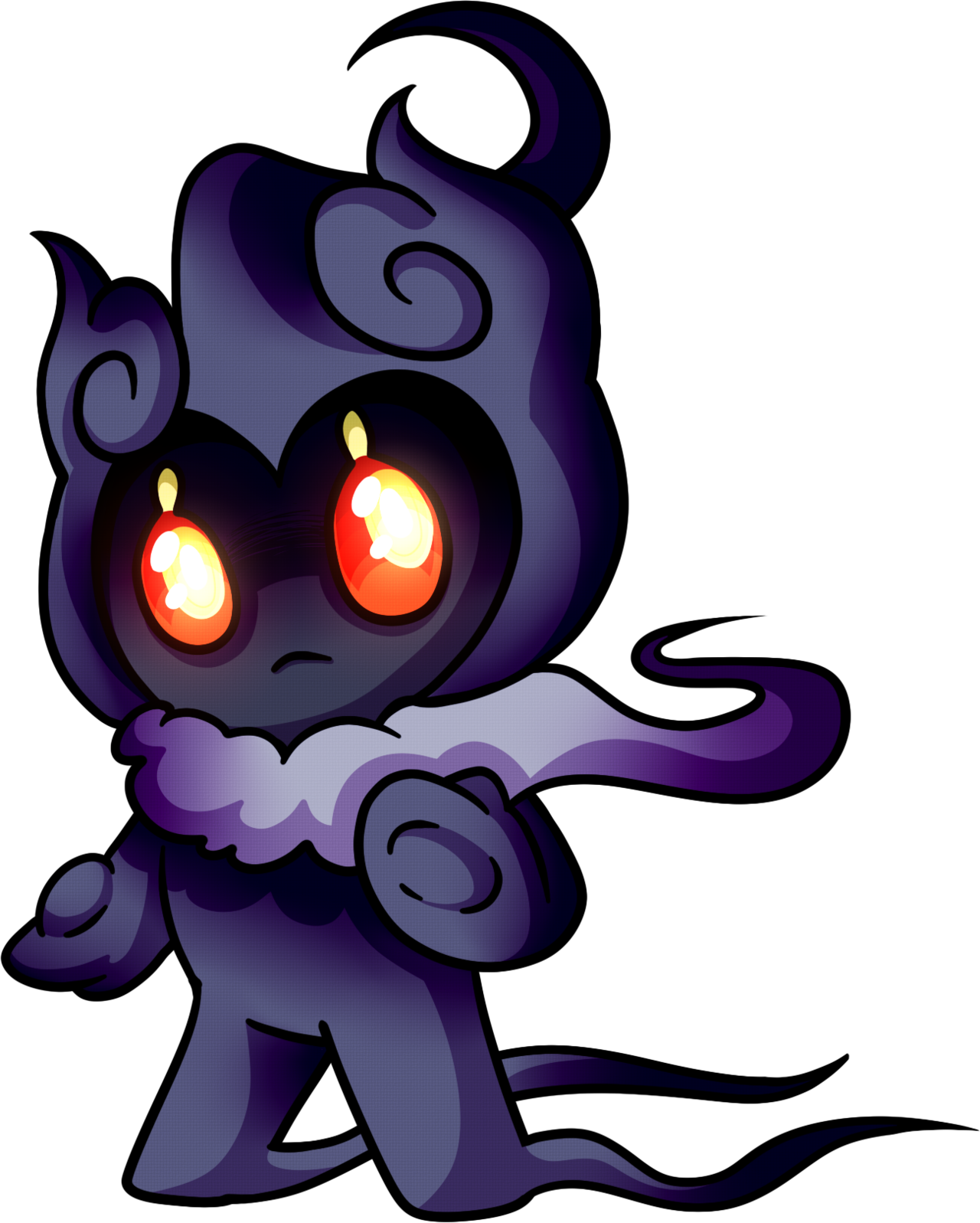 “ Tried Drawing Marshadow For The First Time ” - Cartoon (1280x1597), Png Download