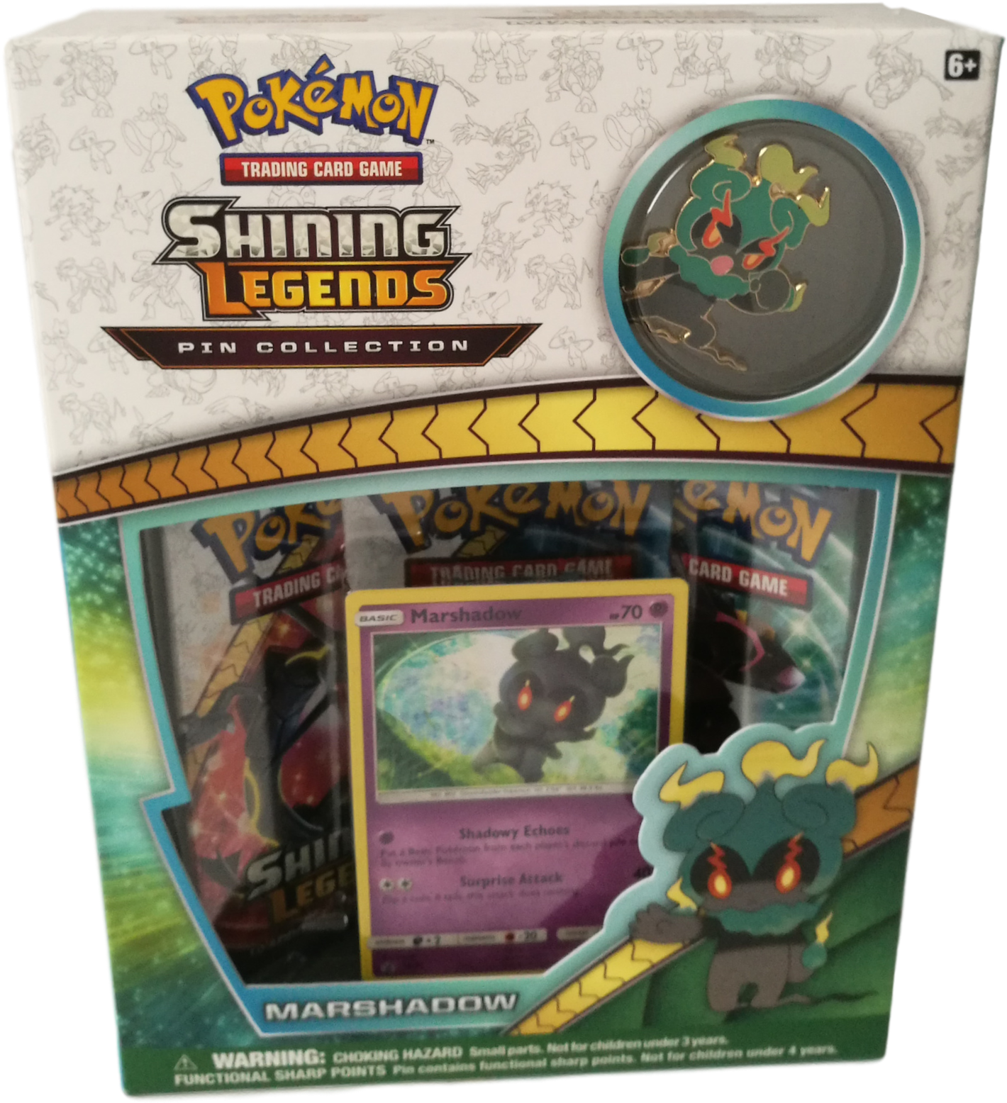 Pokemon Shining Legends Pin Collection Box - Pikachu (1669x1846), Png Download