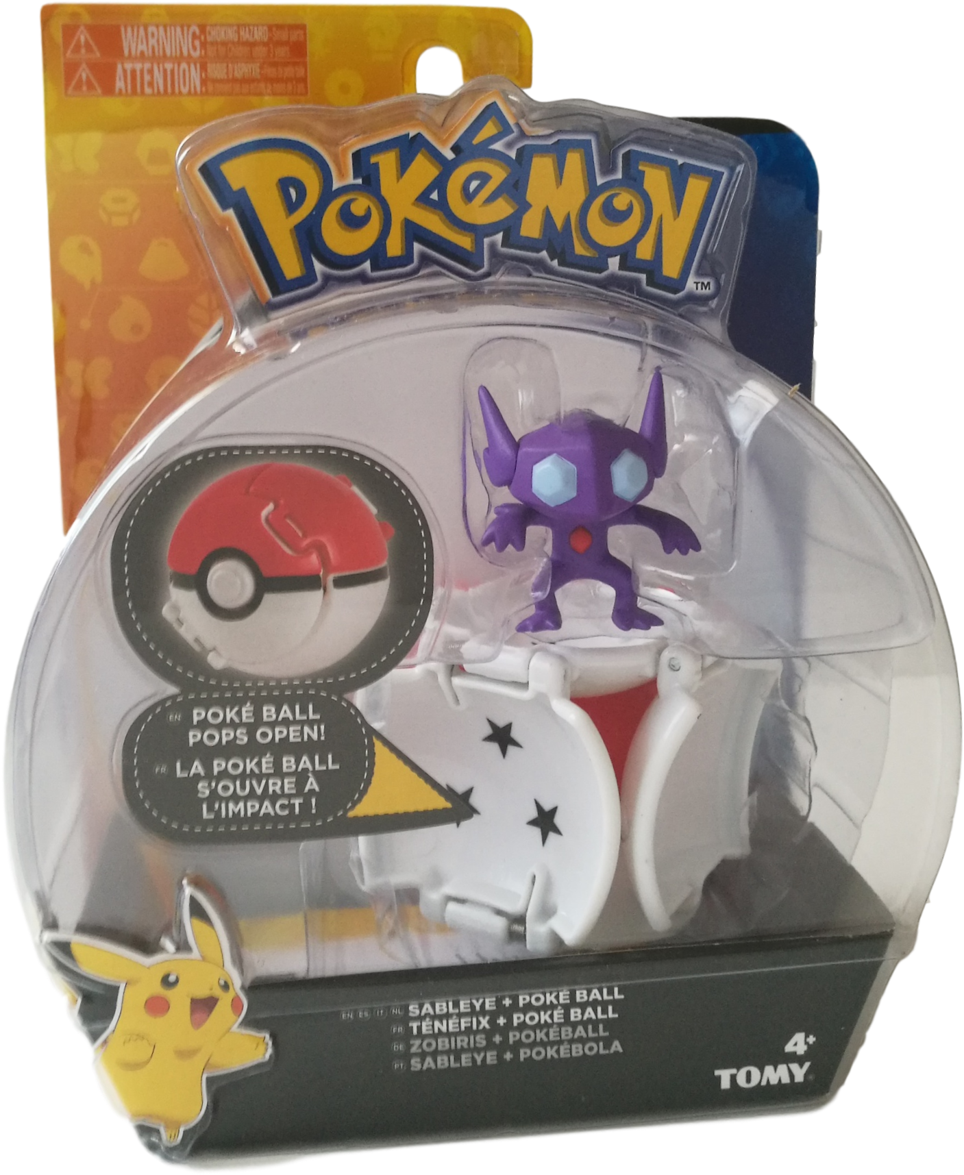 Pokemon Throw N' Catch - Tomy Pokemon Throw 'n' Pop Pokeball Sableye (1578x1969), Png Download