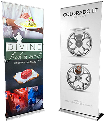 Retractable Banner Displays - Ross Reels Colorado Lt Reel Light Olive 0/3 (382x408), Png Download