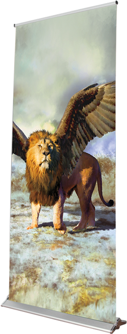 Retractable Banner - Lion Beast (500x700), Png Download