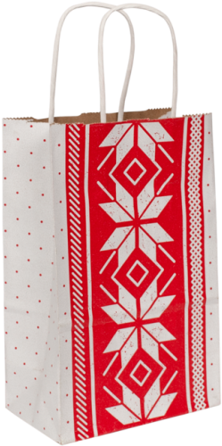 Alpine Sweater Small Shopper - Alpine Sweater Shppng Bg-pk - 5-1/2 X 3-1/4 X 8-3/8 (540x676), Png Download