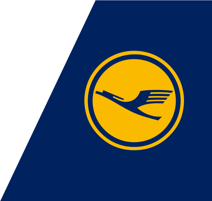 Lufthansa Logo Empennage - Yellow And Blue Airline Logo (880x660), Png Download