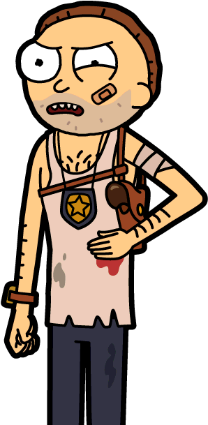 Kitchen Boy Morty - Pocket Mortys Detective Morty (366x664), Png Download