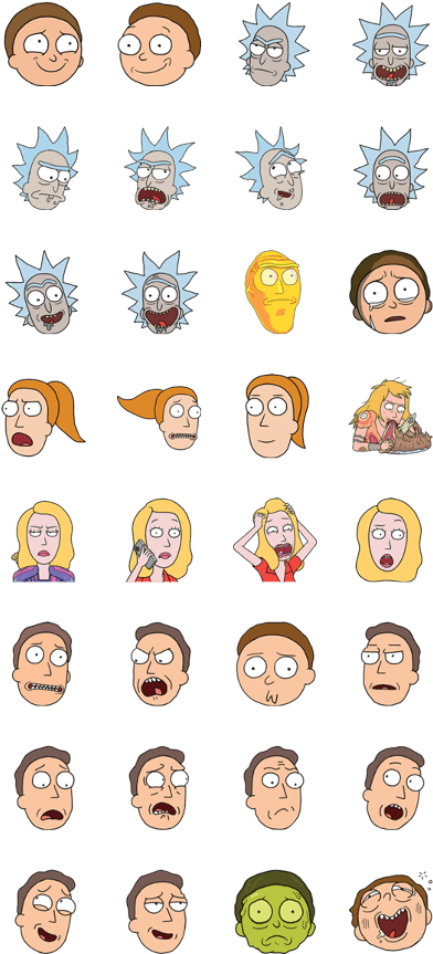Rick And Morty Moji (420x897), Png Download