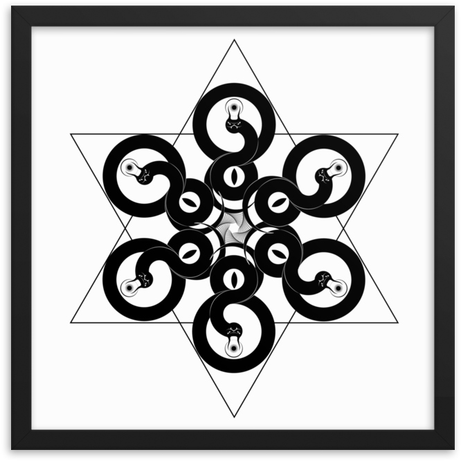 Serpent's Eye Star Sigil - Eye (1000x1000), Png Download