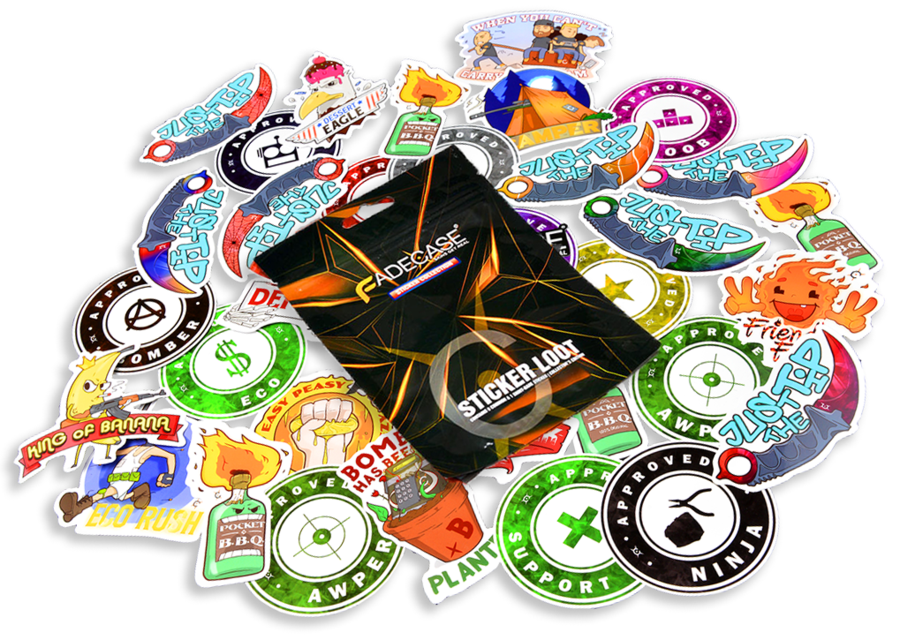 Randomized Stickers Pack - Fadecase Stickers (900x640), Png Download