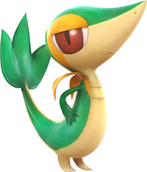 Support Snivy - Snivy Super Smash Bros (584x683), Png Download