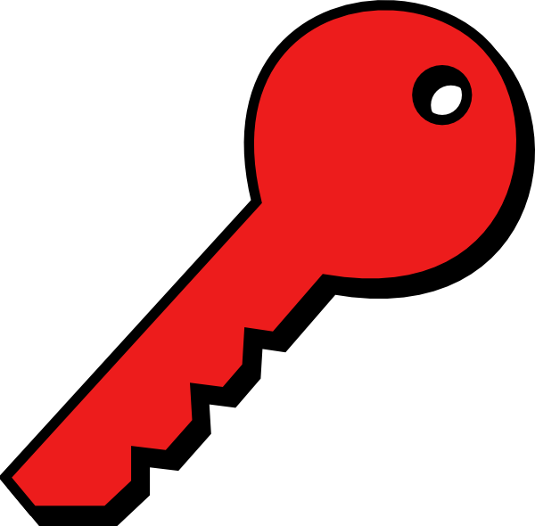 Redplain Key Clip Art At Clker - Key Clip Art (600x590), Png Download
