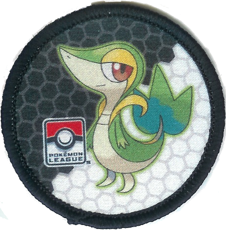 Snivy Season Patch, Circle Shape Featuring A Snivy - Pokemon Black And White (455x463), Png Download