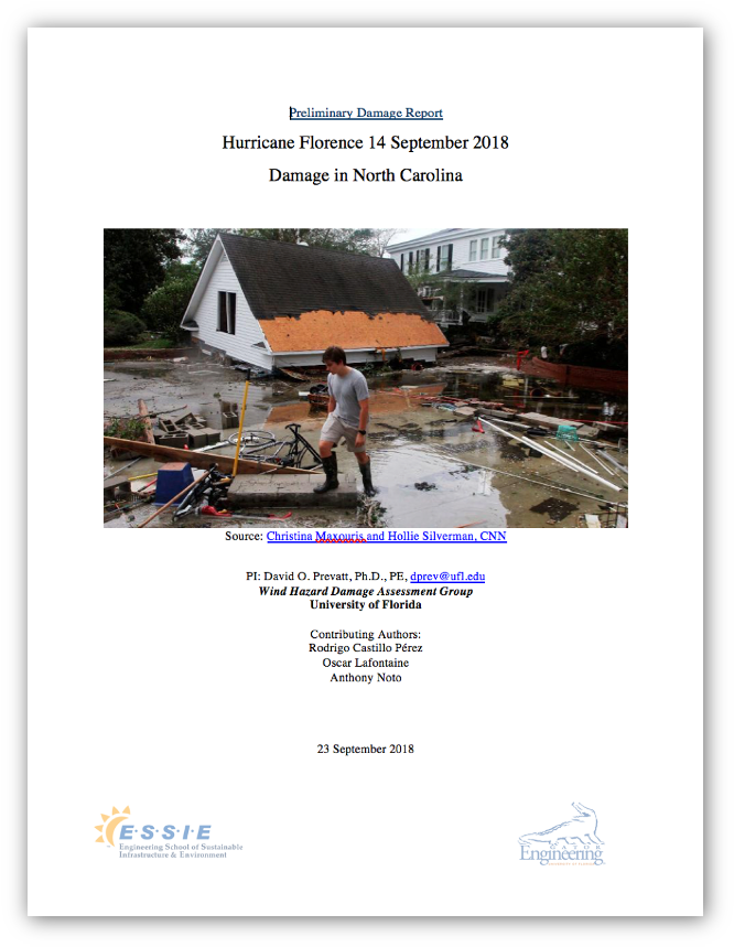 University Of Florida Presents A Report On Hurricane - Damage From Hurricane Florence (675x868), Png Download