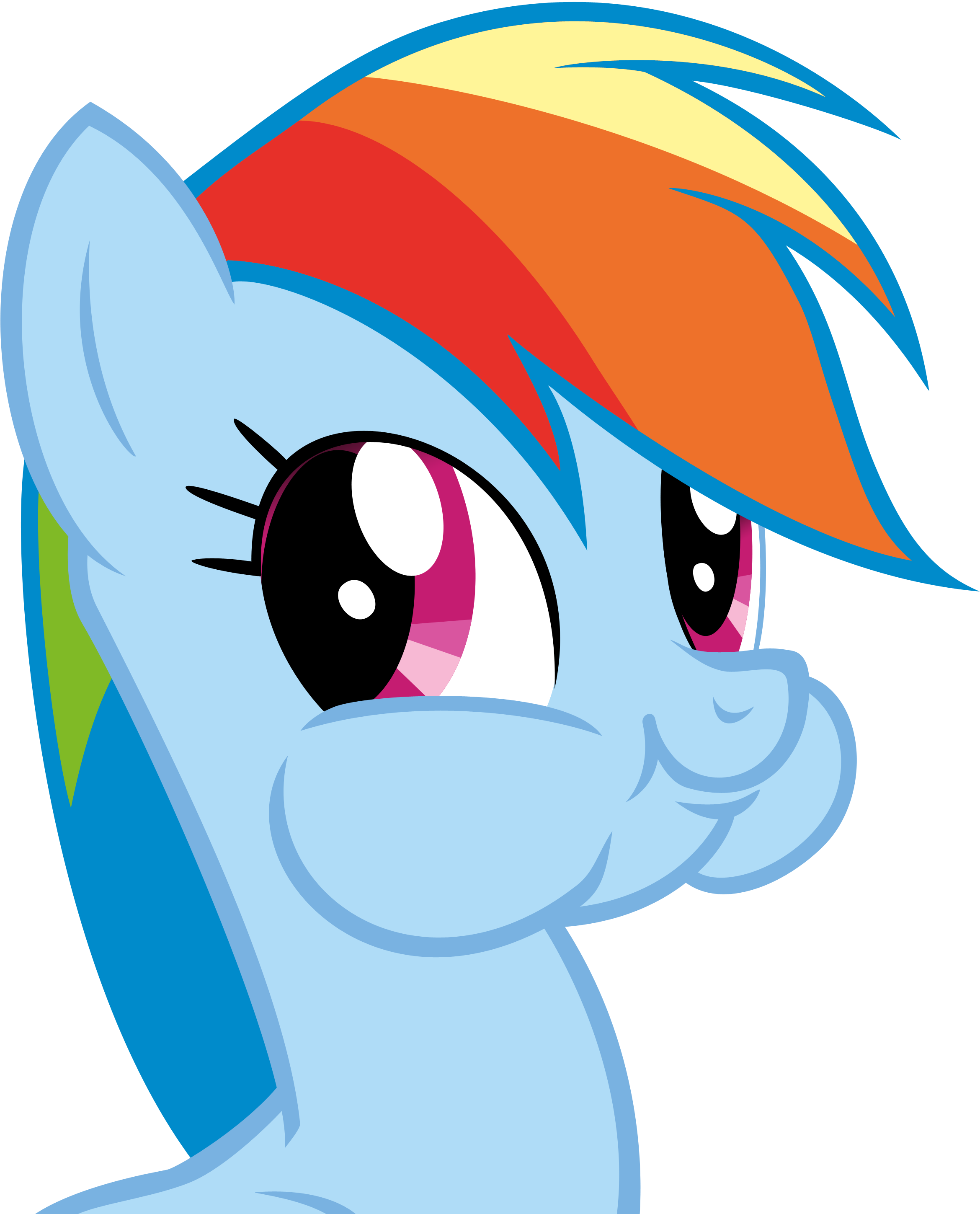 332kib, 2340x2898, 1366831432559 - Rainbow Dash Close Up (2340x2898), Png Download