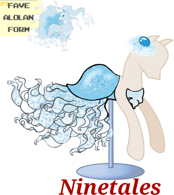 Alolan Ninetales, Artist - Alolan Ninetales Pony (733x660), Png Download
