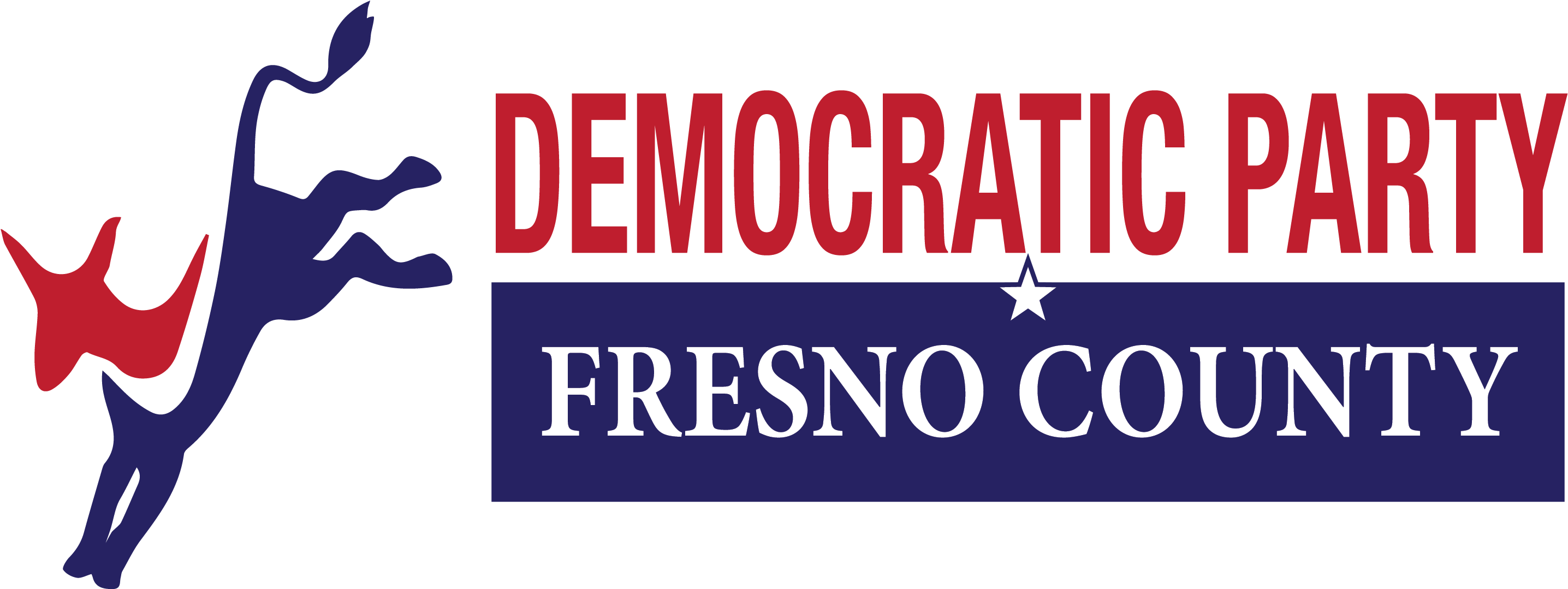 Fresno County Dems Logo - Fresno County Democratic Party (3032x1257), Png Download