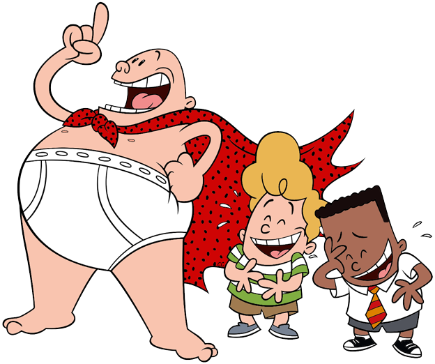George, Harold Captain Underpants Captain Underpants, - Captain Underpants Cartoon Characters (624x522), Png Download