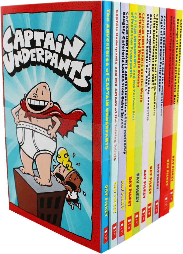 Captain Underpants Set - Captain Underpants Box Set By Dav Pilkey (756x1000), Png Download
