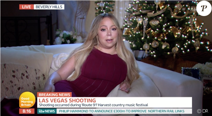 Mariah Carey Interviewée En Duplex De Los Angeles Pour - Mariah Carey Interview Vegas Shooting (950x375), Png Download