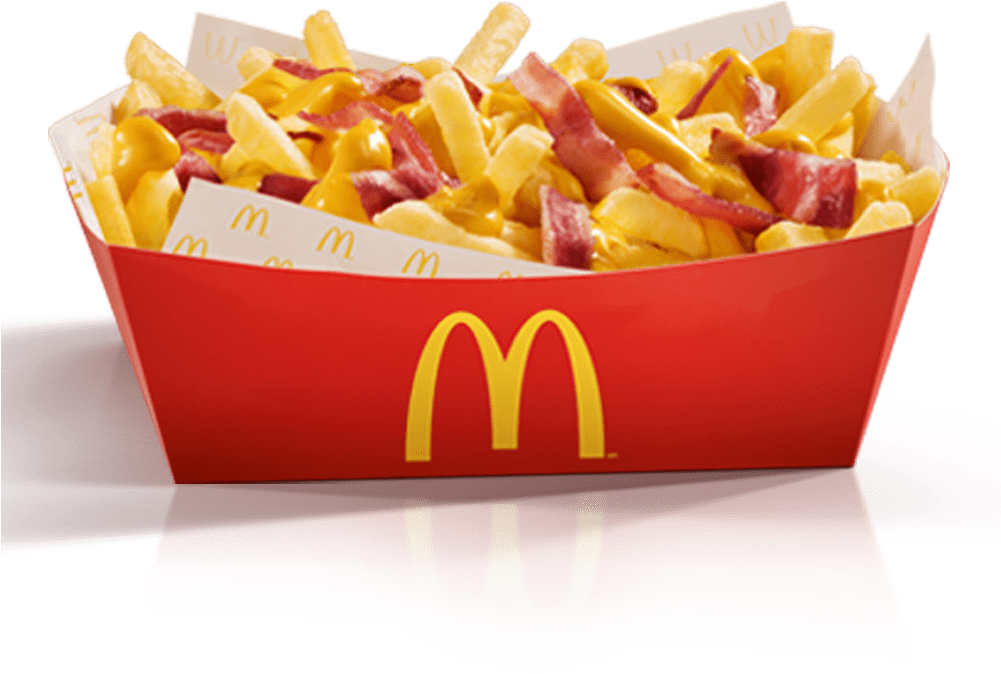 Nuestras Deliciosas Papas Fritas Bañadas En Salsa De - Batata Com Cheddar Mcdonald's (1000x1000), Png Download