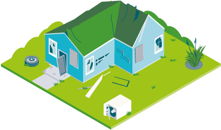 A Derilect House And Garden - Vladikavkaz (600x425), Png Download