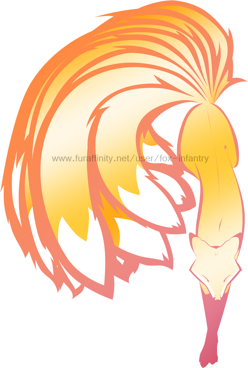 Golden Kitsune - Kitsune Png (880x1280), Png Download