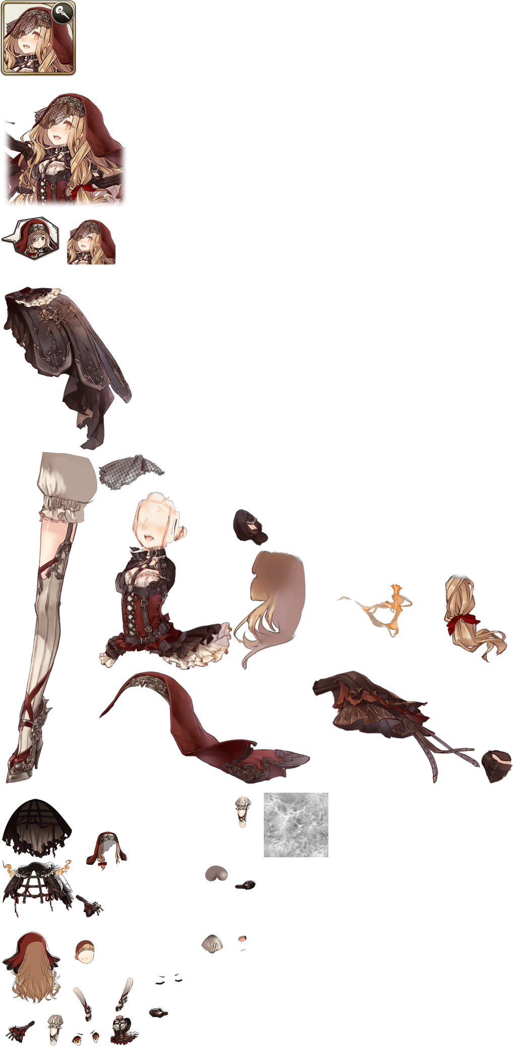 Click For Full Sized Image Red Riding Hood - Sinoalice Red Riding Hood Cleric (1044x2102), Png Download