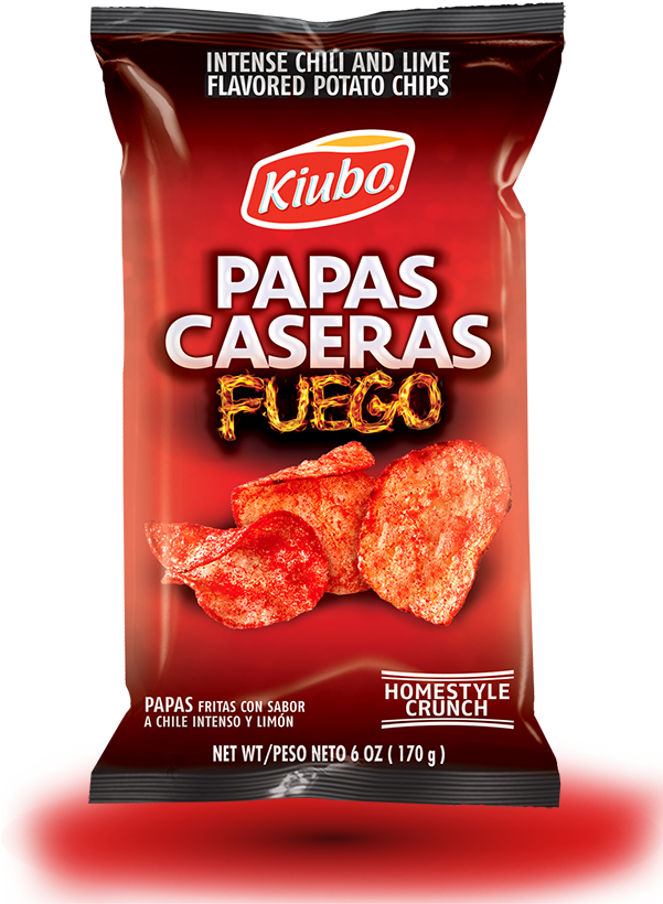 Kiubo Papas Caseras Fuego (600x868), Png Download