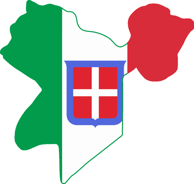Flag Map Of Italian Libya - Italian Libya Flag Map (810x768), Png Download