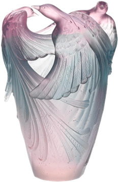 Daum Crystal Bird Of Paradise Vase (386x386), Png Download