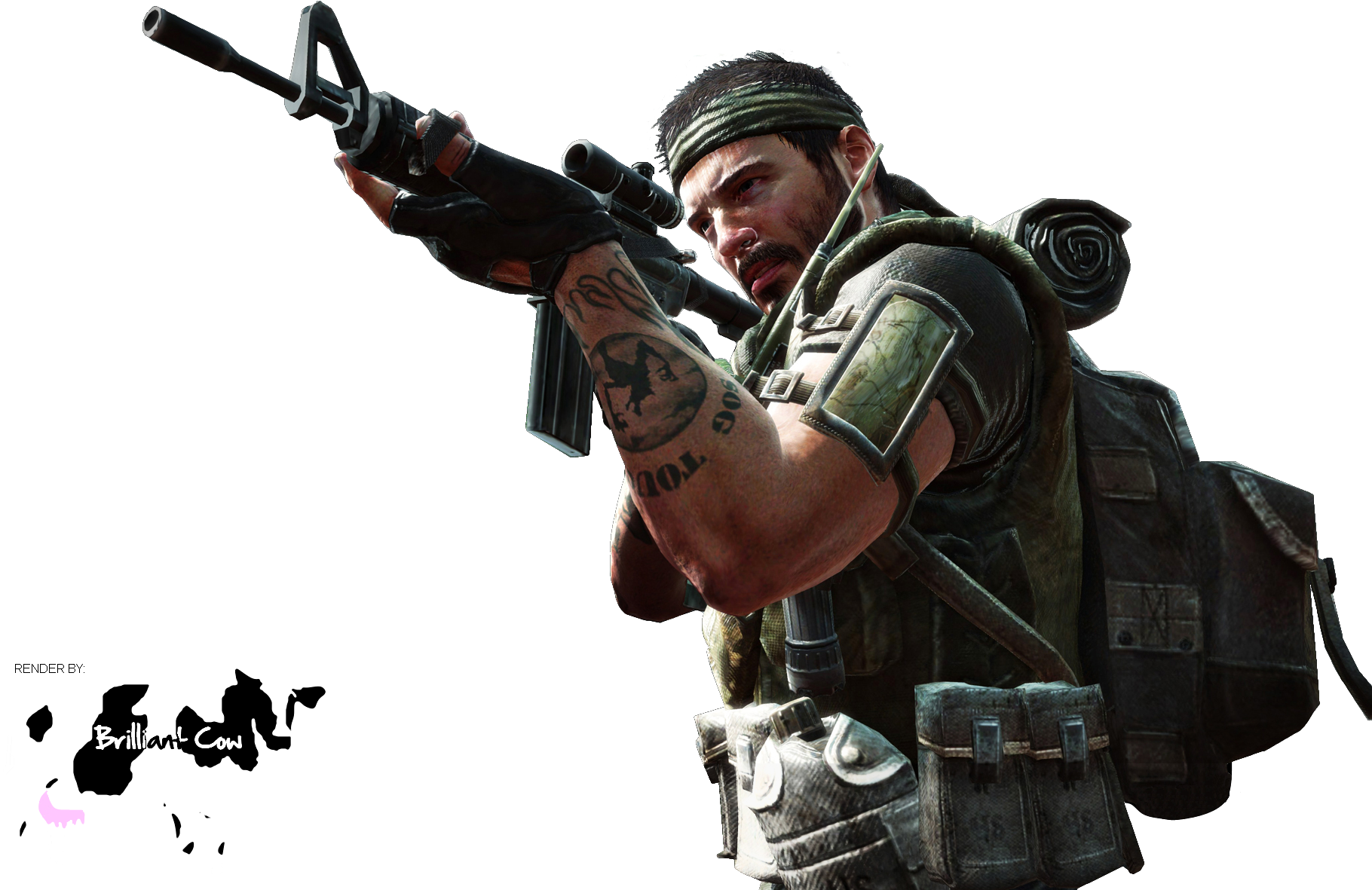 Bo2 Sniper Character Brand - Call Of Duty Black Ops Woods (1900x1200), Png Download