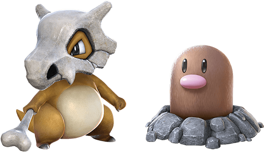 Example Of A Support Set - Cubone And Diglett (850x850), Png Download