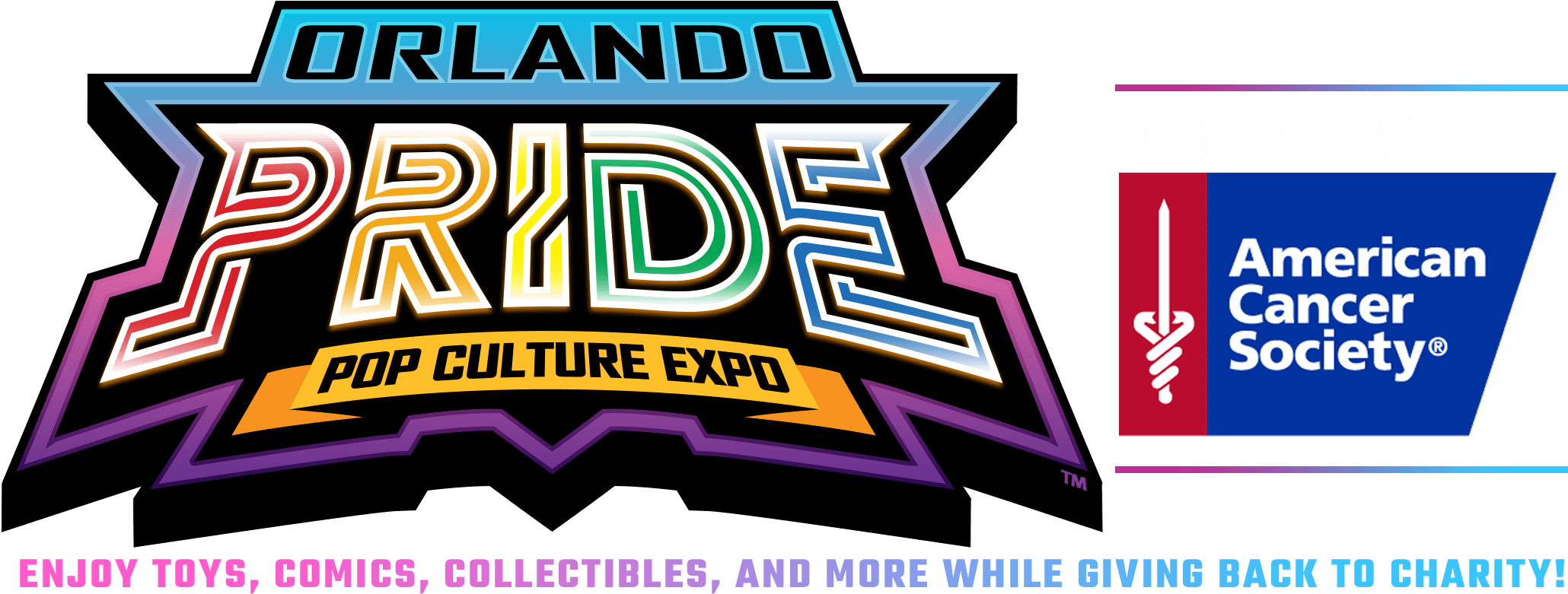 Orlando Pride Pop Culture Expo - American Cancer Society (2135x816), Png Download
