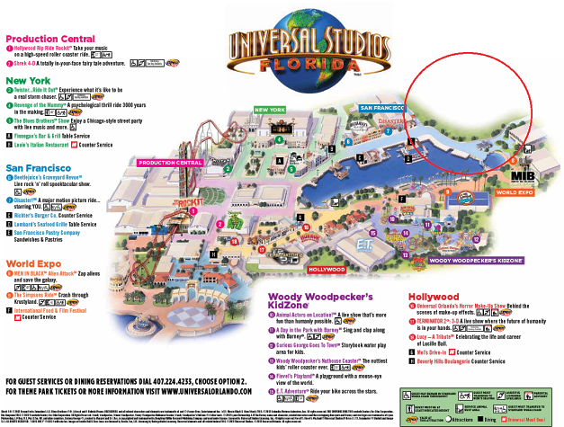 Universal Studios Florida Melhor De Orlando - Mapa Universal Studios 2017 (640x494), Png Download