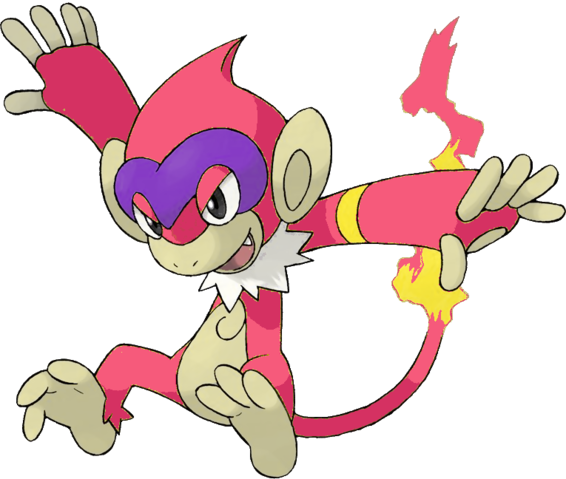 Pokemon Monferno (566x479), Png Download