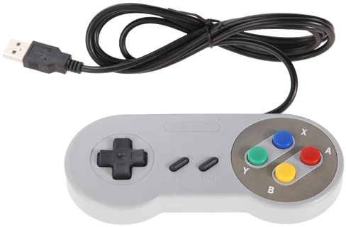 Retro Pi Recalbox Super Nintendo Snes Usb Wired Classic - Game Controller (500x500), Png Download
