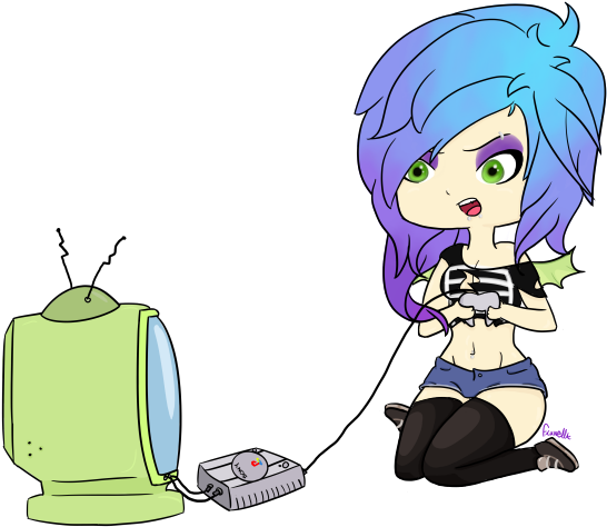 Ps1 Forever Chibi - Cartoon (554x480), Png Download